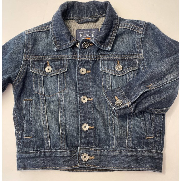 The Children’s Place Infant Boys Blue Denim Jean Jacket 18-24 Months Snaps - Picture 1 of 6
